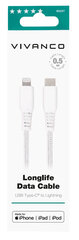 Vivanco кабель USB-C - Lightning 0.5 м, белый (62227) цена и информация | Кабели для телефонов | kaup24.ee