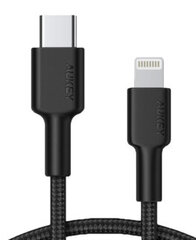 AUKEY CB-CL02 USB-кабель 1,2 м USB 3.2 Gen 1 (3.1 Gen 1) USB C Lightning Black цена и информация | Кабели для телефонов | kaup24.ee