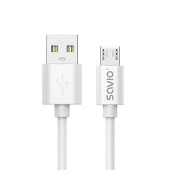 USB-кабель 3 м USB 2.0, USB A - Micro USB Белый SAVIO CL-167 цена и информация | Borofone 43757-uniw | kaup24.ee