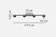 Nordlux laelamp, prožektor Clyde 4W, LED 2213530103 hind ja info | Laelambid | kaup24.ee