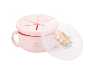 Контейнер для снеков KikkaBoo Savanna 2в1, розовый цена и информация | Детская посуда, контейнеры для молока и еды | kaup24.ee