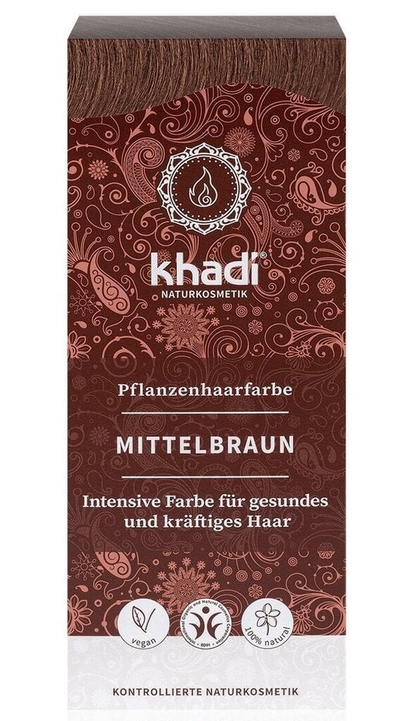 Taimne juuksevärv Khadi, keskmine pruun hind ja info | Juuksevärvid | kaup24.ee