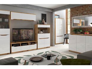 Шкафчик Nuis 3D, дубовый/белый цена и информация | Шкафчики в гостиную | kaup24.ee