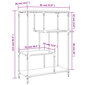 vidaXL raamaturiiul, Sonoma tamm, 81x36x115 cm, tehispuit ja teras hind ja info | Riiulid | kaup24.ee