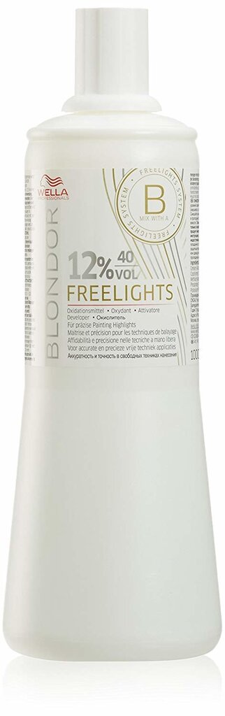 Vesinik Wella Professional Blondor Freelights 12% 40 Volume 1000 ml hind ja info | Juuksevärvid | kaup24.ee