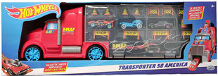 Transporter koos autodega 50 America Hot Wheels hind ja info | Poiste mänguasjad | kaup24.ee