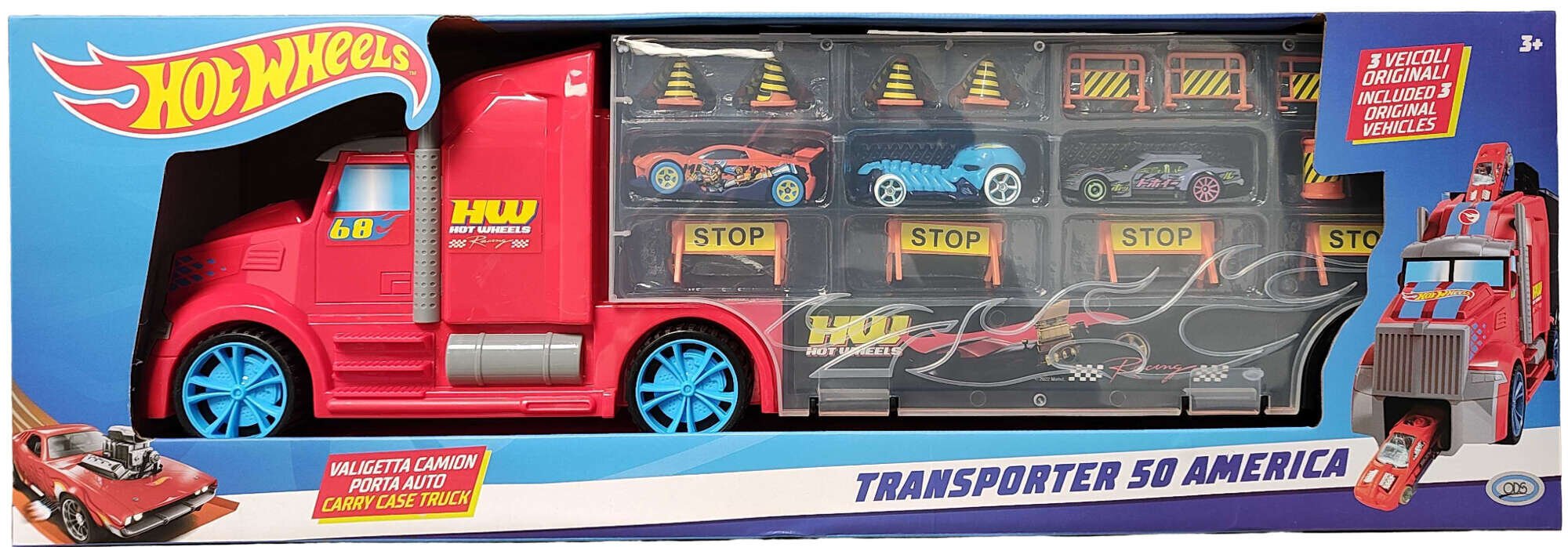 Transporter koos autodega 50 America Hot Wheels цена и информация | Poiste mänguasjad | kaup24.ee