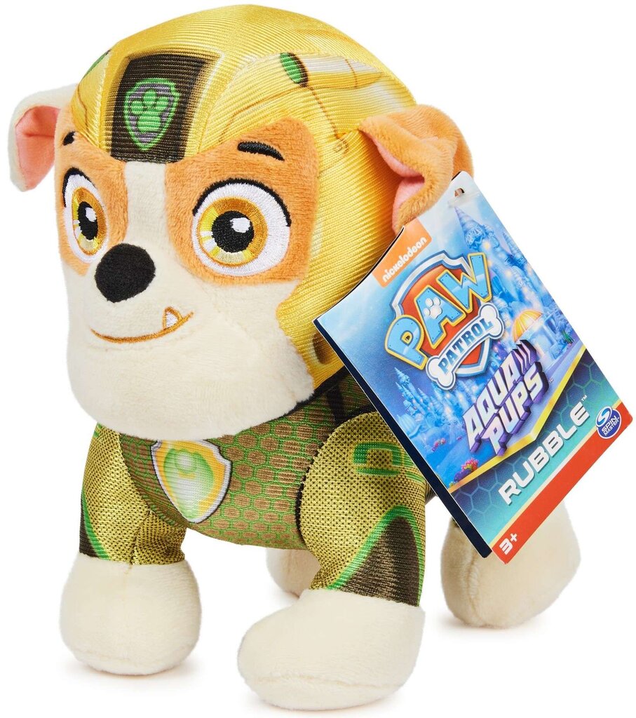 Pluusist maskott Rubble Paw Patrol Aqua Pups 18 cm цена и информация | Pehmed mänguasjad | kaup24.ee