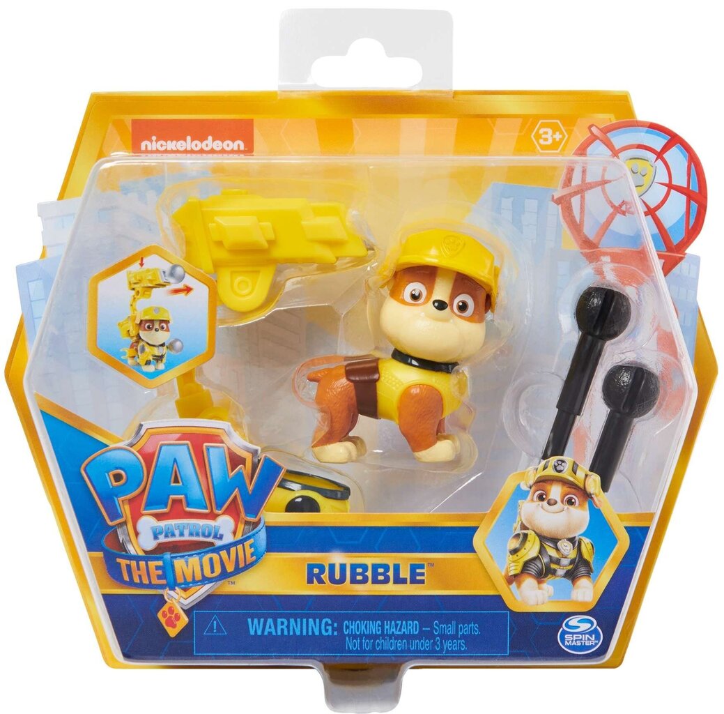 Figuur Rubble koos kanderaketiga Paw Patrol hind ja info | Poiste mänguasjad | kaup24.ee