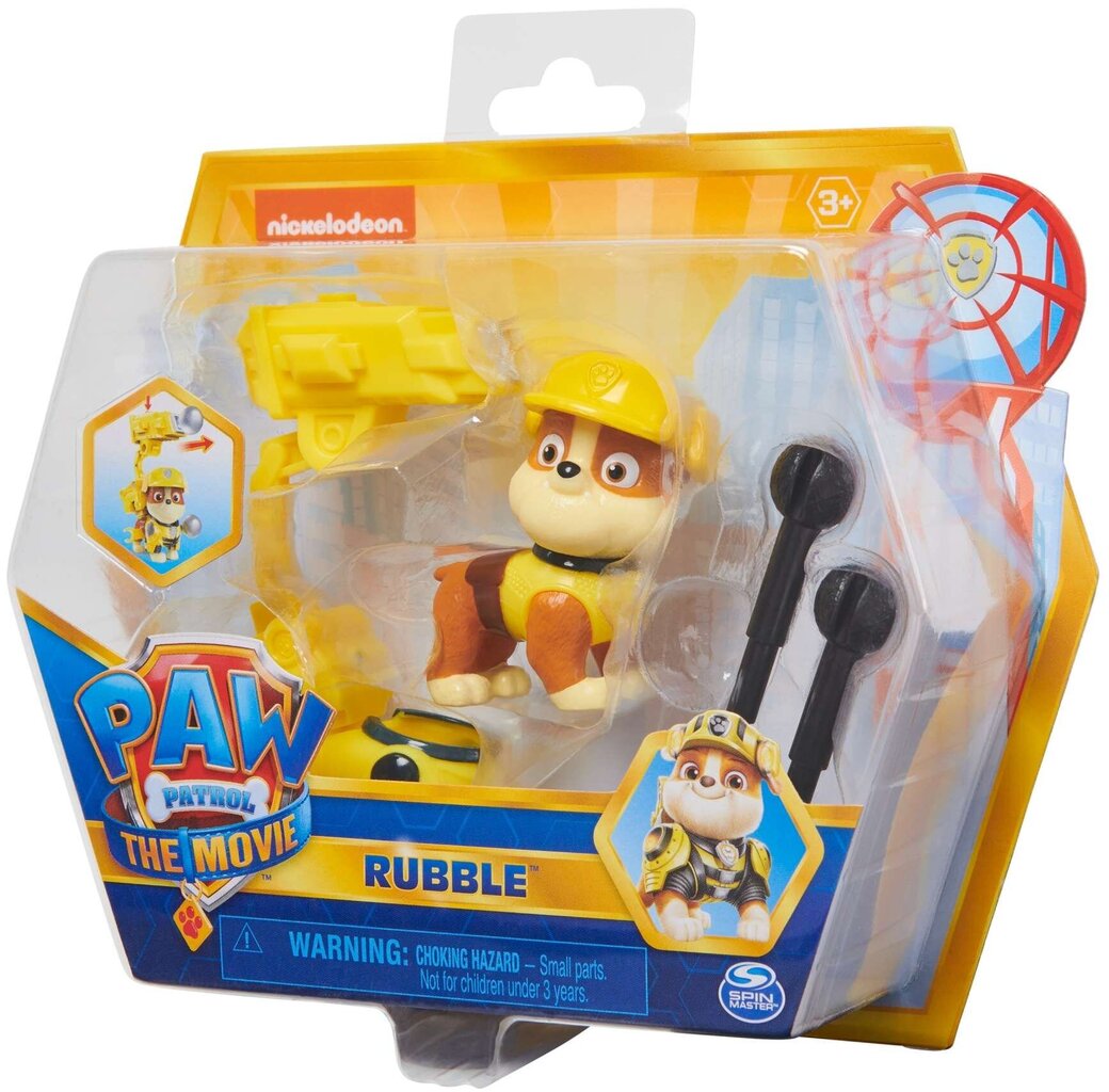 Figuur Rubble koos kanderaketiga Paw Patrol hind ja info | Poiste mänguasjad | kaup24.ee