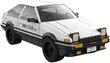 Blokid CaDA Valge Toyota AE86-trueno Town Car Initial-D 72 tk. цена и информация | Klotsid ja konstruktorid | kaup24.ee