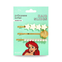 Juukseklamber Mad Beauty Disney Princess Ariel, kuldne, 3 tk hind ja info | Juuste aksessuaarid | kaup24.ee