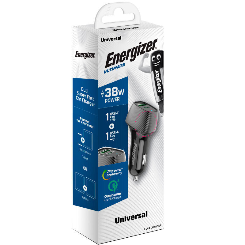 Energizer D38BK hind ja info | Mobiiltelefonide laadijad | kaup24.ee