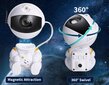 Valgusefektiga projektor Astronaut LED 3D, valge цена и информация | Arendavad mänguasjad | kaup24.ee