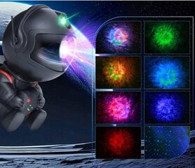 Valgusefektide projektor Astronaut LED 3D , must цена и информация | Развивающие игрушки | kaup24.ee