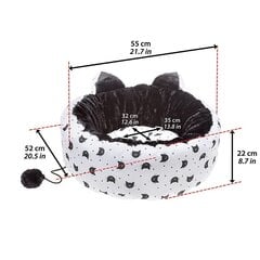 Ase kassidele Ferplast Muffin, must/valge hind ja info | Pesad, padjad | kaup24.ee