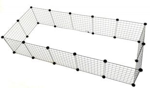 Modulaarne aedik koertele C&C, 180x75 cm, must hind ja info | Transportkorvid, puurid | kaup24.ee