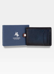 Кожаный футляр для карт Visconti AT67, синий цена и информация | Мужские кошельки | kaup24.ee