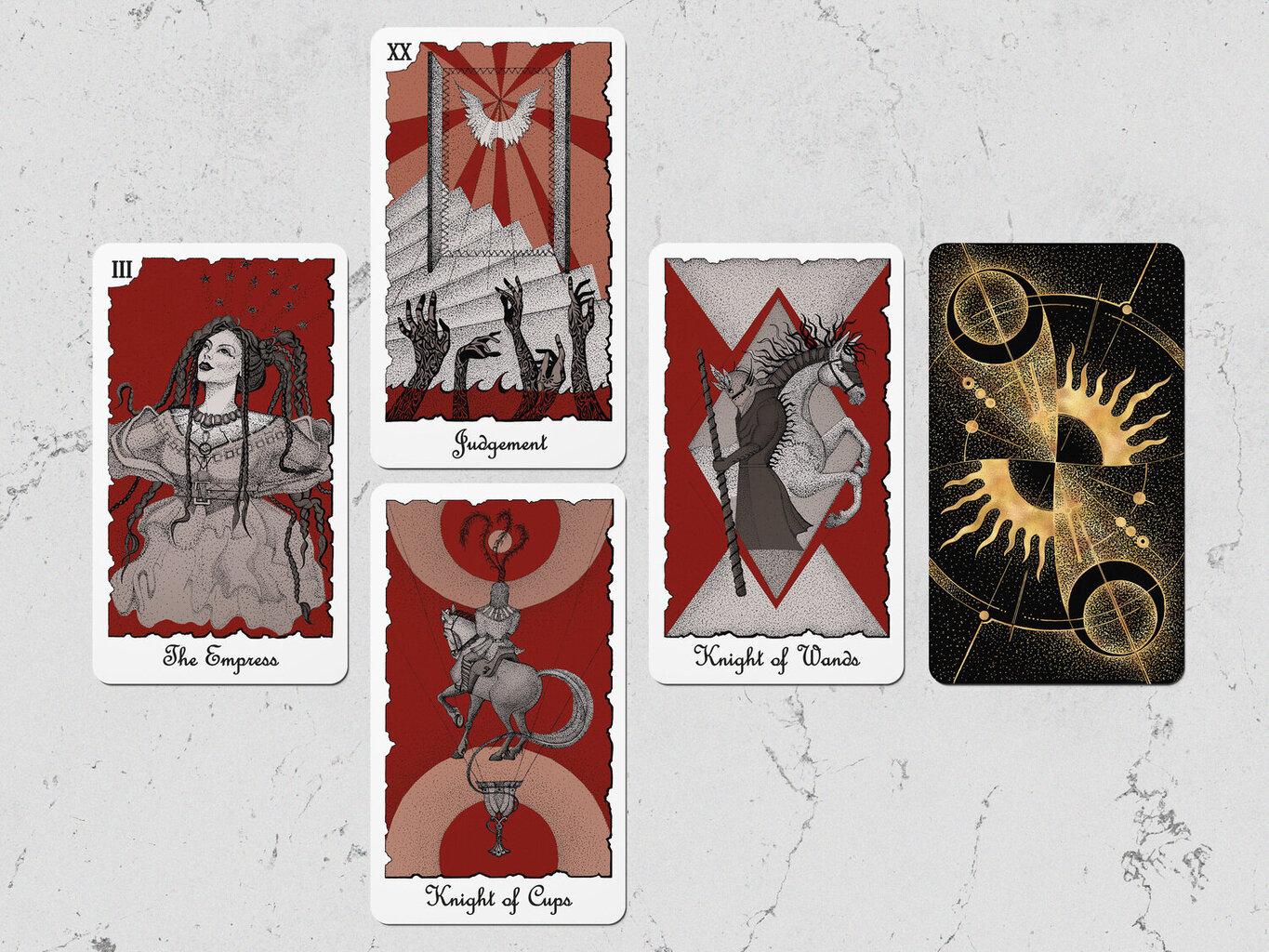 Taro kaardid Mystical Universe Tarot Red Gray hind ja info | Esoteerika | kaup24.ee