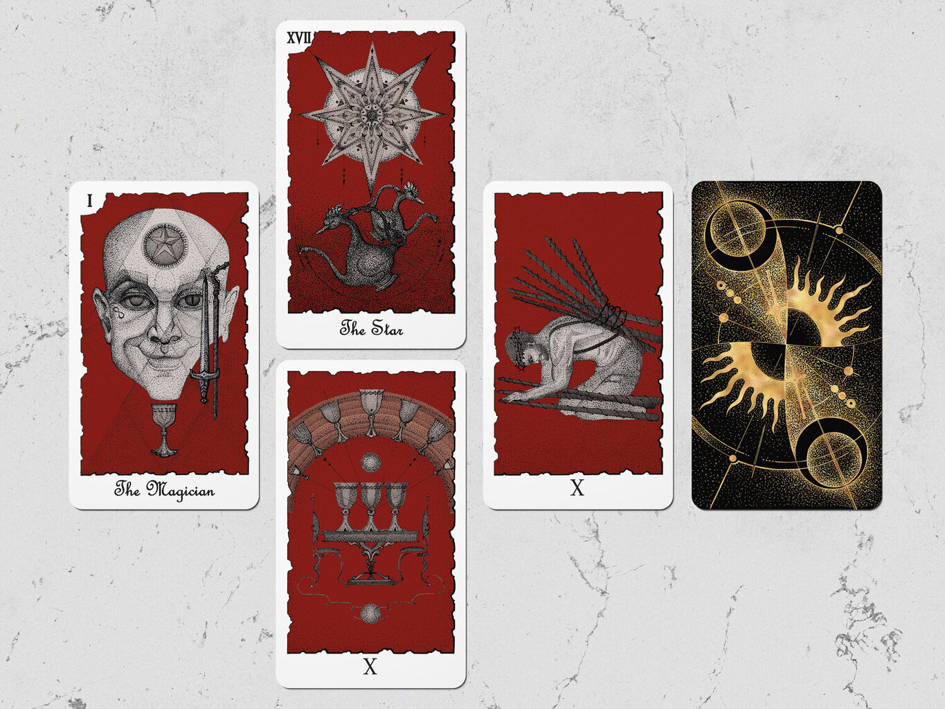 Taro kaardid Mystical Universe Tarot Red Gray hind ja info | Esoteerika | kaup24.ee