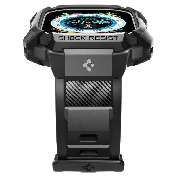 Spigen Rugged Armor Pro Apple Watch Ultra 49mm Black ACS05460 цена и информация | Nutikellade ja nutivõrude tarvikud | kaup24.ee