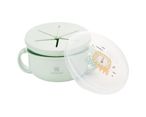 Контейнер для снеков KikkaBoo Savanna 2в1, зеленый цена и информация | Детская посуда, контейнеры для молока и еды | kaup24.ee