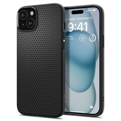 Spigen Liquid Air iPhone 15 6.1" czarny|matte black цена и информация | Чехлы для телефонов | kaup24.ee