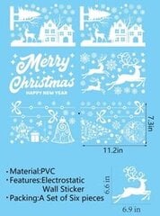 Ilusad jõuluteemalised aknakleebised цена и информация | Декоративные наклейки | kaup24.ee