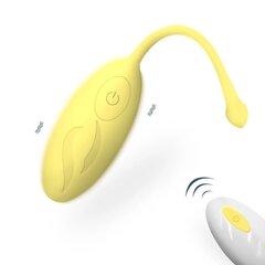Женский вибратор массажёр Jumping Egg, жёлтый цена и информация | Вибраторы | kaup24.ee