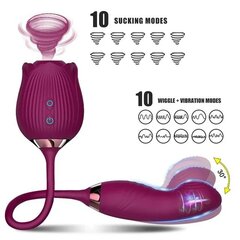 2in1 Naiste vibraator - masseerija Dark Red Brand цена и информация | Вибраторы | kaup24.ee