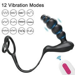 Vibraator - masseerija puldiga Dark Red Brand hind ja info | Peeniserõngad, mansetid jne. | kaup24.ee
