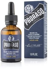 Масло для бороды Proraso Azur Lime, 30 мл цена и информация | Косметика и средства для бритья | kaup24.ee