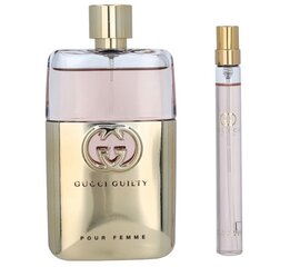 Komplekt Gucci Guilty naistele: parfüümvesi EDP, 90 ml + reisisprei, 10 ml цена и информация | Женские духи | kaup24.ee