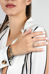Pronkssõrmus tsirkooniga naistele Brilio Silver RI014R hind ja info | Sõrmused | kaup24.ee