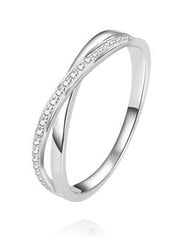 Beneto Очаровательное двойное кольцо из серебра с цирконами AGG225_2 цена и информация | Кольцо | kaup24.ee