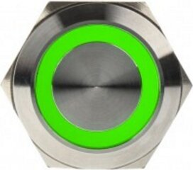 Кнопка DimasTech LED 22мм Зеленая (PD098) цена и информация | Аксессуары для корпусов | kaup24.ee