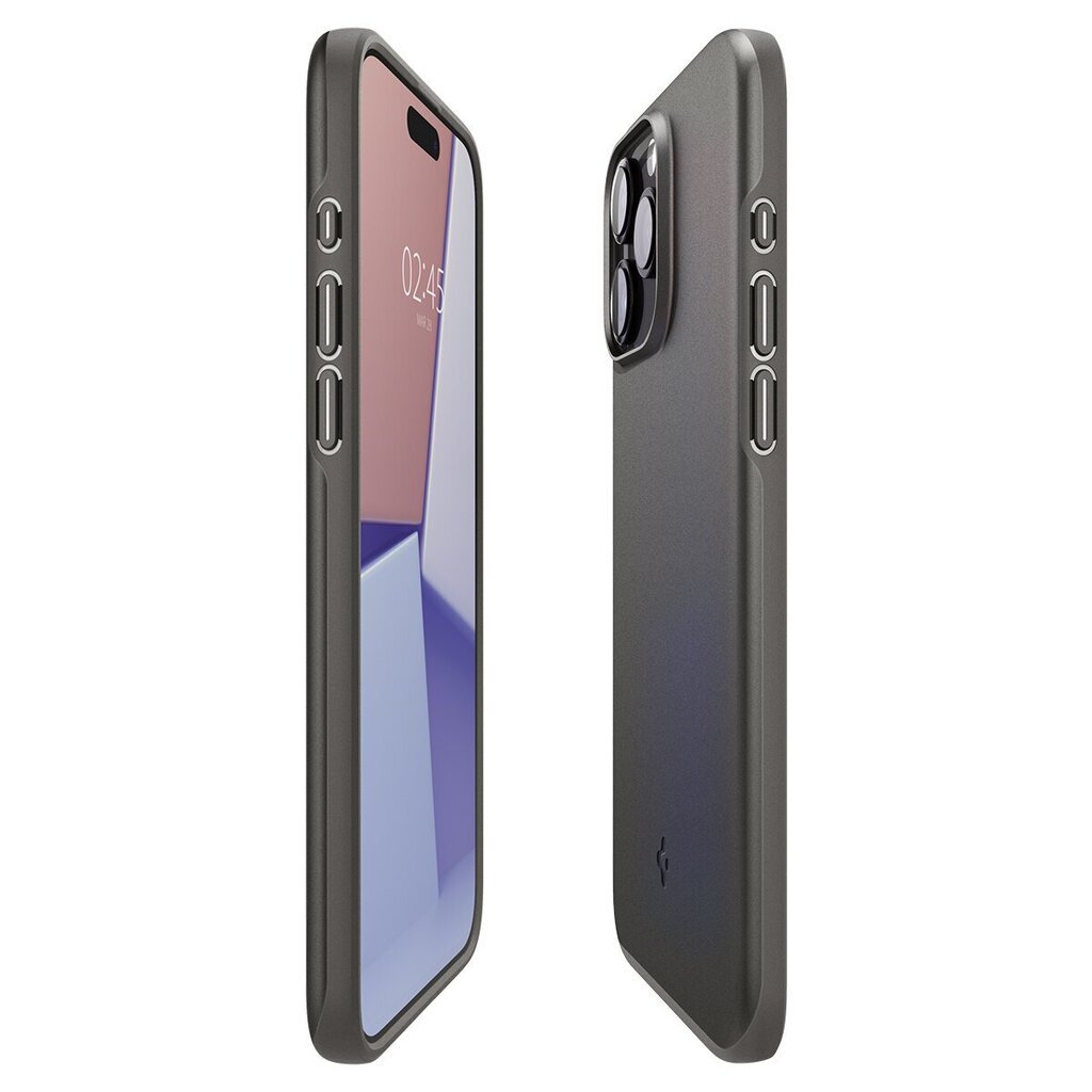 Spigen Thin Fit case iPhone 15 Pro - gray цена и информация | Telefoni kaaned, ümbrised | kaup24.ee