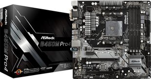 ASRock B450M Pro4 hind ja info | Emaplaadid | kaup24.ee