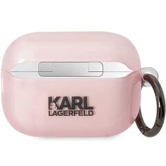 Karl Lagerfeld KLAP2HNCHTCP Airpods Pro 2 cover pink|pink Ikonik Choupette цена и информация | Аксессуары для наушников | kaup24.ee