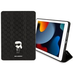 Karl Lagerfeld KLFC10SAKHPKK iPad 10.2" Folio Magnet Allover Cover czarny|black Saffiano Monogram Ikonik цена и информация | Чехлы для планшетов и электронных книг | kaup24.ee