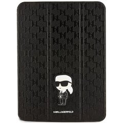 Karl Lagerfeld KLFC11SAKHPKK iPad 10.9" Folio Magnet Allover Cover czarny|black Saffiano Monogram Ikonik цена и информация | Чехлы для планшетов и электронных книг | kaup24.ee