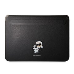 Karl Lagerfeld Saffiano Karl and Choupette NFT Computer Sleeve 13|14" Black KLCS14SAKCPMK цена и информация | Компьютерные сумки | kaup24.ee