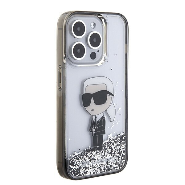 Karl Lagerfeld KLHCP15LLKKNSK iPhone 15 Pro 6.1" Liquid Glitter Ikonik цена и информация | Telefoni kaaned, ümbrised | kaup24.ee