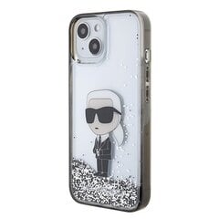 Karl Lagerfeld KLHCP15SLKKNSK iPhone 15 6.1" transparent hardcase Liquid Glitter Ikonik цена и информация | Чехлы для телефонов | kaup24.ee