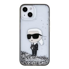 Karl Lagerfeld KLHCP15SLKKNSK iPhone 15 6.1" transparent hardcase Liquid Glitter Ikonik цена и информация | Чехлы для телефонов | kaup24.ee