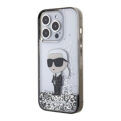 Karl Lagerfeld KLHCP15XLKKNSK iPhone 15 Pro Max 6.7" transparent hardcase Liquid Glitter Ikonik цена и информация | Чехлы для телефонов | kaup24.ee