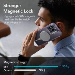 ESR CLASSIC KICKSTAND HALOLOCK MAGSAFE IPHONE 14 PRO MAX CLEAR|PURPLE цена и информация | Чехлы для телефонов | kaup24.ee