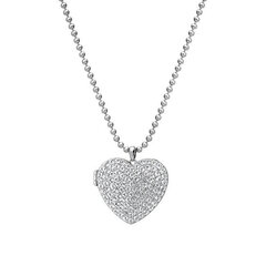 Hot Diamonds Серебряное колье-сердечко с бриллиантовым медальоном Memories Heart DP770 цена и информация | Украшения на шею | kaup24.ee