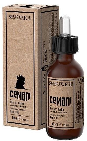 Pehmendav habeme- ja vuntside õli Selective Professional Cemani 50 ml hind ja info | Maskid, õlid, seerumid | kaup24.ee