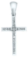 Brilio Подвеска-крестик из белого золота CSR024_AU_W цена и информация | Украшения на шею | kaup24.ee